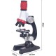 Middle Kids Microscope Kids Beginner Microscope Adjustable Focus Microscope 100x-1200x Biological monocular, ABS Plastic, Battery Powered (Batteries not Included) 11.5x7.5x23cm