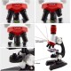 Middle Kids Microscope Kids Beginner Microscope Adjustable Focus Microscope 100x-1200x Biological monocular, ABS Plastic, Battery Powered (Batteries not Included) 11.5x7.5x23cm
