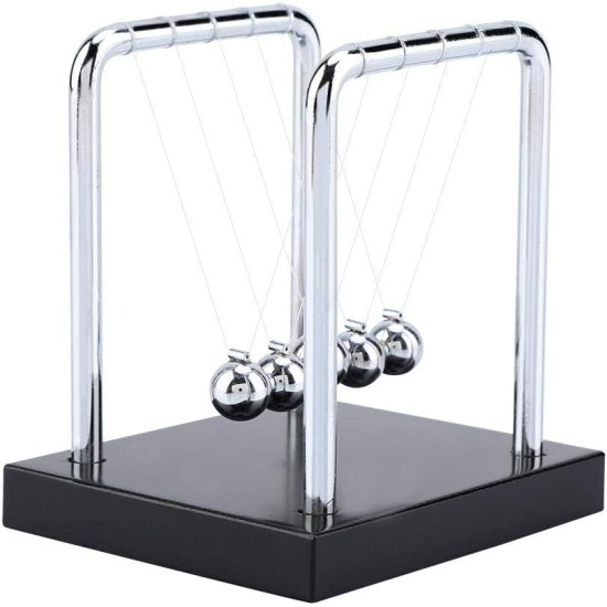 Newton's Cradle - Balance Steel Balls Demonstrate Newton's Laws with Swinging Balls Physics Science Pendulum Ornaments Toy - Office Desk Decoration Newton's Cradle - Balance Steel Balls Demonstrate Newton's Laws with Swinging Balls Physics Science Pendulum Ornaments Toy - Office Desk Decoration