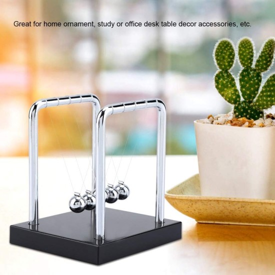 Newton's Cradle - Balance Steel Balls Demonstrate Newton's Laws with Swinging Balls Physics Science Pendulum Ornaments Toy - Office Desk Decoration Newton's Cradle - Balance Steel Balls Demonstrate Newton's Laws with Swinging Balls Physics Science Pendulum Ornaments Toy - Office Desk Decoration
