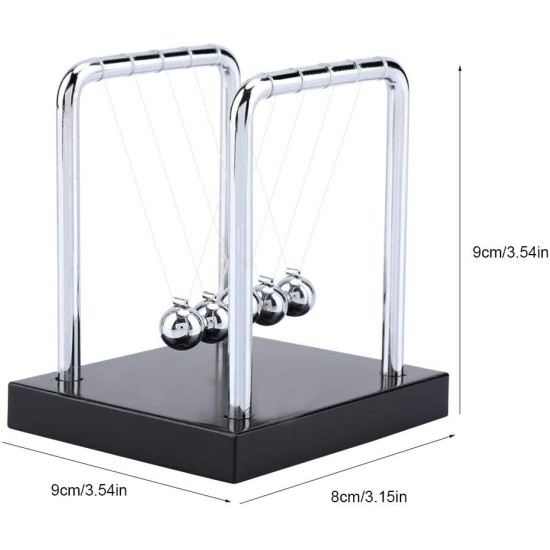 Newton's Cradle - Balance Steel Balls Demonstrate Newton's Laws with Swinging Balls Physics Science Pendulum Ornaments Toy - Office Desk Decoration Newton's Cradle - Balance Steel Balls Demonstrate Newton's Laws with Swinging Balls Physics Science Pendulum Ornaments Toy - Office Desk Decoration