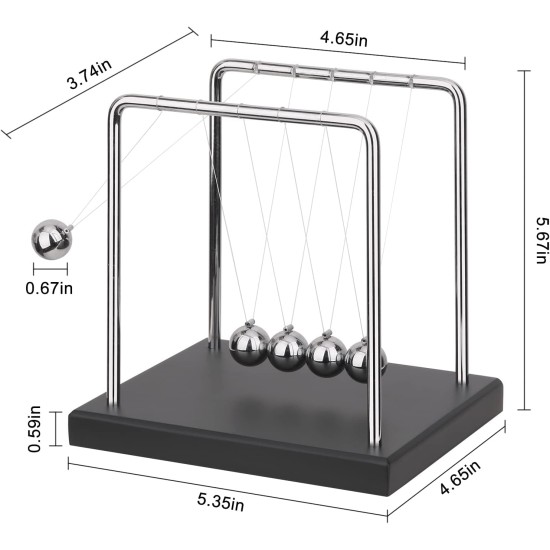 QLKUNLA Newtons Cradle Balance Balls Science Physics Gadget Desktop Decoration Kinetic Motion Toy for Home and Office QLKUNLA Newtons Cradle Balance Balls Science Physics Gadget Desktop Decoration Kinetic Motion Toy for Home and Office
