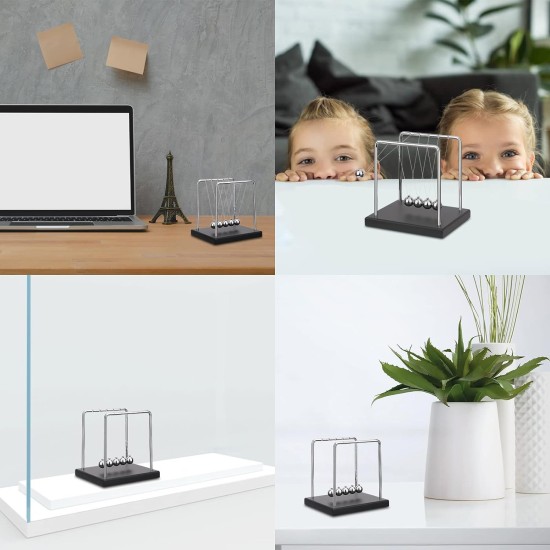 QLKUNLA Newtons Cradle Balance Balls Science Physics Gadget Desktop Decoration Kinetic Motion Toy for Home and Office QLKUNLA Newtons Cradle Balance Balls Science Physics Gadget Desktop Decoration Kinetic Motion Toy for Home and Office