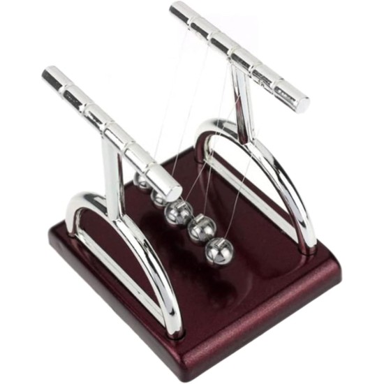 T Shape Newton's Craddle Balance Pendulum Balls Clicker for Office Desk, Medium T Shape Newton's Craddle Balance Pendulum Balls Clicker for Office Desk, Medium