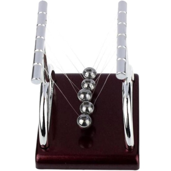 T Shape Newton's Craddle Balance Pendulum Balls Clicker for Office Desk, Medium T Shape Newton's Craddle Balance Pendulum Balls Clicker for Office Desk, Medium
