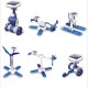 Cute Sunlight Men's & Women's 6 in 1 Solar Toy Educational DIY Robots Plane Kit Cute Sunlight Men's & Women's 6 in 1 Solar Toy Educational DIY Robots Plane Kit