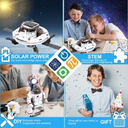 Furktem Science Kits for Kids Age 8-12 Solar Robot Kit Learning Building STEM Toys Experiments for Kids 6-8, Educational Toy for 8 9 10 Year Old Boys Girls Christmas Birthday Gifts-Powered by Solar