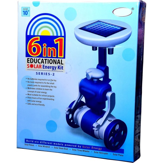 TOYMANIA Educational 6 in 1 Solar Energy KIT Game for Kids. | with 6 Amazing Different Working Robot Models. | Science and Solar Energy KIT Game for Kids. (Blue Color) TOYMANIA Educational 6 in 1 Solar Energy KIT Game for Kids. | with 6 Amazing Different Working Robot Models. | Science and Solar Energy KIT Game for Kids. (Blue Color)