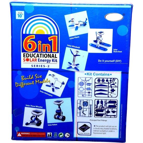 TOYMANIA Educational 6 in 1 Solar Energy KIT Game for Kids. | with 6 Amazing Different Working Robot Models. | Science and Solar Energy KIT Game for Kids. (Blue Color) TOYMANIA Educational 6 in 1 Solar Energy KIT Game for Kids. | with 6 Amazing Different Working Robot Models. | Science and Solar Energy KIT Game for Kids. (Blue Color)