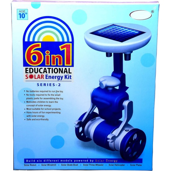 TOYMANIA Educational 6 in 1 Solar Energy KIT Game for Kids. | with 6 Amazing Different Working Robot Models. | Science and Solar Energy KIT Game for Kids. (Blue Color) TOYMANIA Educational 6 in 1 Solar Energy KIT Game for Kids. | with 6 Amazing Different Working Robot Models. | Science and Solar Energy KIT Game for Kids. (Blue Color)