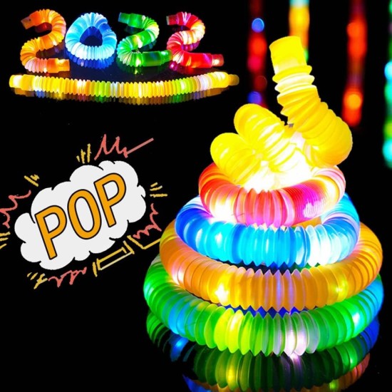 Pskdyhe 12 Pack Jumbo Light Up Pop Tubes Fidget Toys,LED Glow Tubes Sensory Toys in The for Kids Birthday Party,Pop Glow Sticks for Dark Party Pskdyhe 12 Pack Jumbo Light Up Pop Tubes Fidget Toys,LED Glow Tubes Sensory Toys in The for Kids Birthday Party,Pop Glow Sticks for Dark Party