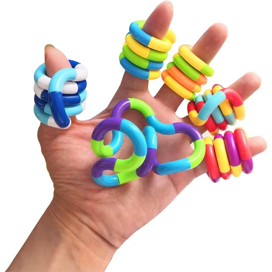 Tangles Sensory Fidget Toys - 6PCS Multicolor Twisty Fidget Toys for Adults,Boys,Girls for Relaxation,Anxiety Stress Relief,Decompression-Squeeze, Twist, Chain Spinner Alternative Gift (6PCS) Tangles Sensory Fidget Toys - 6PCS Multicolor Twisty Fidget Toys for Adults,Boys,Girls for Relaxation,Anxiety Stress Relief,Decompression-Squeeze, Twist, Chain Spinner Alternative Gift (6PCS)