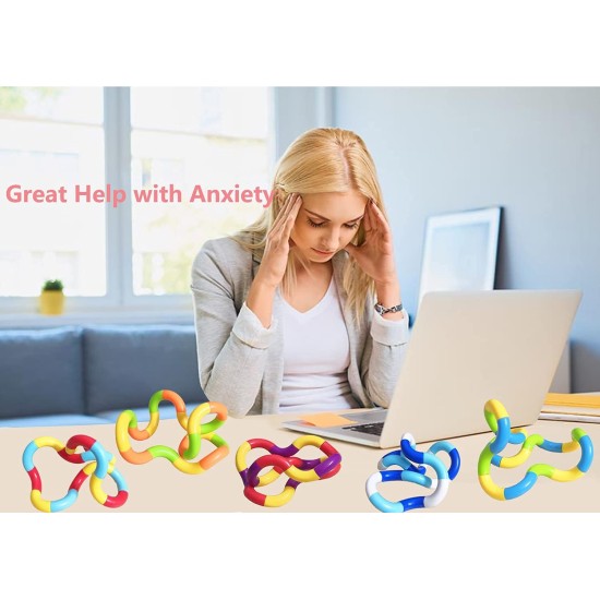 Tangles Sensory Fidget Toys - 6PCS Multicolor Twisty Fidget Toys for Adults,Boys,Girls for Relaxation,Anxiety Stress Relief,Decompression-Squeeze, Twist, Chain Spinner Alternative Gift (6PCS) Tangles Sensory Fidget Toys - 6PCS Multicolor Twisty Fidget Toys for Adults,Boys,Girls for Relaxation,Anxiety Stress Relief,Decompression-Squeeze, Twist, Chain Spinner Alternative Gift (6PCS)