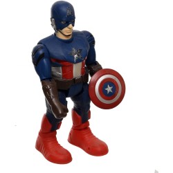 Carol ej881 plastic super hero of avengers captain america with luminous chest - multi color