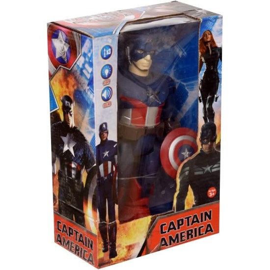Carol ej881 plastic super hero of avengers captain america with luminous chest - multi color Carol ej881 plastic super hero of avengers captain america with luminous chest - multi color