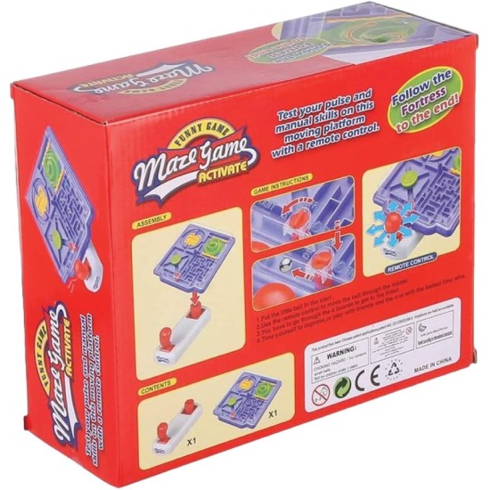 Generic 4 In 1 Plastic Mazes With Tilting Joystick Toy For Kids - Multi Color Generic 4 In 1 Plastic Mazes With Tilting Joystick Toy For Kids - Multi Color