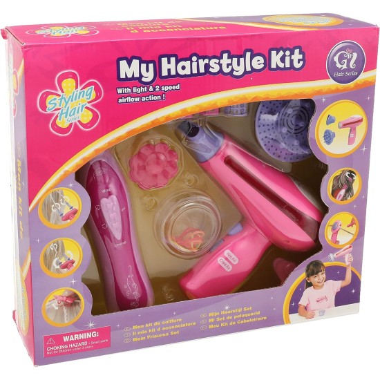 My HairStyle Kit with Light& 2Speed airflow Ction 11pcs +3y My HairStyle Kit with Light& 2Speed airflow Ction 11pcs +3y