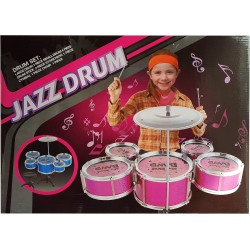 Generic Jazz Drum Set Little Master Rock Band Toy Drum Set Musical Instrument Playset For Kids Pink