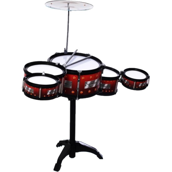 High Quality 5 in 1 Drums For Kids For Endless Hours Of Entertainment - Multi Colour High Quality 5 in 1 Drums For Kids For Endless Hours Of Entertainment - Multi Colour