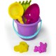 Mini Beach Toy 6 Pieces with cartoon drum car sets - Multi Color Mini Beach Toy 6 Pieces with cartoon drum car sets - Multi Color