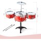 TOMMYHOME Mini Electronic Drum Set for Kids,Musical Initiation Toys with Various Instrument Sounds. Great Holiday for Girls & Boys (Red)