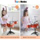 TOMMYHOME Mini Electronic Drum Set for Kids,Musical Initiation Toys with Various Instrument Sounds. Great Holiday for Girls & Boys (Red)