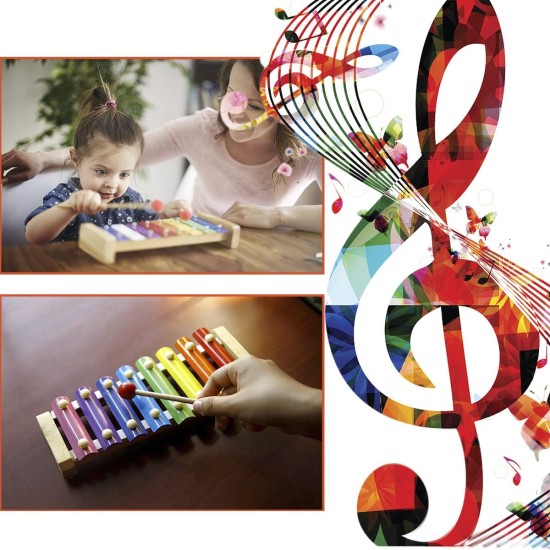 WanderGo Xylophone for kids, Natural Wooden Toddler Glockenspiel Baby Puzzle Musical Toy Octave Xylophone Wooden Base Learning Educational Musical Instruments WanderGo Xylophone for kids, Natural Wooden Toddler Glockenspiel Baby Puzzle Musical Toy Octave Xylophone Wooden Base Learning Educational Musical Instruments