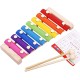 Wooden Xylophone Piano Musical Instrument Toy with 8 Colored Metal Key with 2 Child-Safe Mallets for Kids and Babies