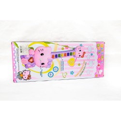 Carole Hello Kitty Guitar - Light-Musical-8 Recorded Tones +3 Years -13-318