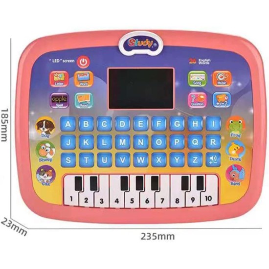 Generic KidsWorld Educational Baby Laptop with Piano, Sounds, and Lights Only - World of Kids Generic KidsWorld Educational Baby Laptop with Piano, Sounds, and Lights Only - World of Kids