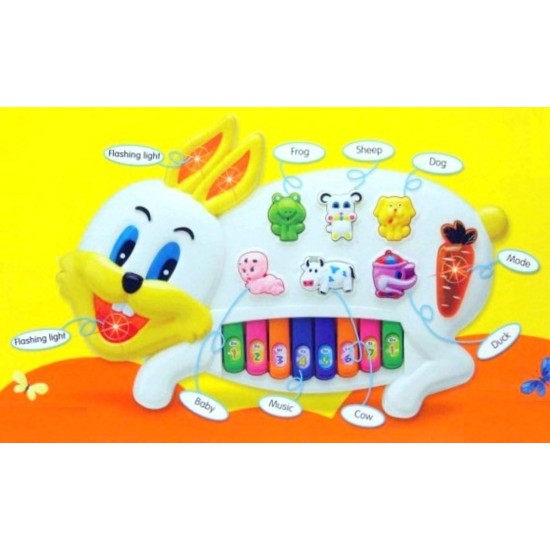 Goyal's Rabbit Piano Musical Piano with 3 Modes, Flashing Lights & Wonderful Animal Sound Music Goyal's Rabbit Piano Musical Piano with 3 Modes, Flashing Lights & Wonderful Animal Sound Music