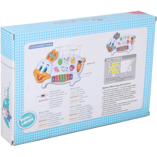 Keess Little Rabbit Piano for Kids, Multi Color Keess Little Rabbit Piano for Kids, Multi Color