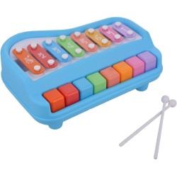 LUCID...We Build Relations 2 In 1 Baby Piano Xylophone Toy For Toddlers 1-3 Years Old|Preschool Educational Musical Learning Instruments Toy 8 Multicolored Keyboard Xylophone Piano(Big ( 21X30 Cm ))