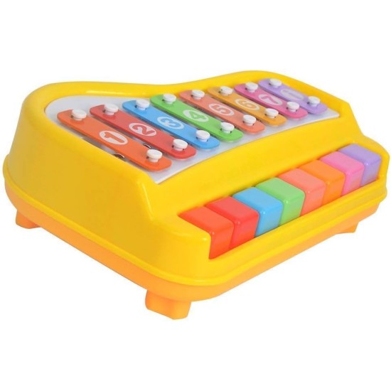 LUCID...We Build Relations 2 In 1 Baby Piano Xylophone Toy For Toddlers 1-3 Years Old|Preschool Educational Musical Learning Instruments Toy 8 Multicolored Keyboard Xylophone Piano(Big ( 21X30 Cm )) LUCID...We Build Relations 2 In 1 Baby Piano Xylophone Toy For Toddlers 1-3 Years Old|Preschool Educational Musical Learning Instruments Toy 8 Multicolored Keyboard Xylophone Piano(Big ( 21X30 Cm ))
