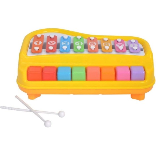 LUCID...We Build Relations 2 In 1 Baby Piano Xylophone Toy For Toddlers 1-3 Years Old|Preschool Educational Musical Learning Instruments Toy 8 Multicolored Keyboard Xylophone Piano(Big ( 21X30 Cm )) LUCID...We Build Relations 2 In 1 Baby Piano Xylophone Toy For Toddlers 1-3 Years Old|Preschool Educational Musical Learning Instruments Toy 8 Multicolored Keyboard Xylophone Piano(Big ( 21X30 Cm ))