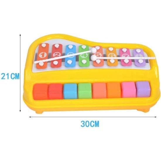 LUCID...We Build Relations 2 In 1 Baby Piano Xylophone Toy For Toddlers 1-3 Years Old|Preschool Educational Musical Learning Instruments Toy 8 Multicolored Keyboard Xylophone Piano(Big ( 21X30 Cm )) LUCID...We Build Relations 2 In 1 Baby Piano Xylophone Toy For Toddlers 1-3 Years Old|Preschool Educational Musical Learning Instruments Toy 8 Multicolored Keyboard Xylophone Piano(Big ( 21X30 Cm ))