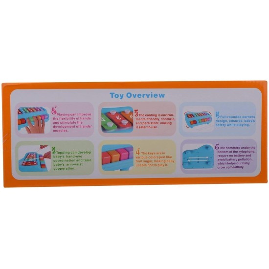 LUCID...We Build Relations 2 In 1 Baby Piano Xylophone Toy For Toddlers 1-3 Years Old|Preschool Educational Musical Learning Instruments Toy 8 Multicolored Keyboard Xylophone Piano(Big ( 21X30 Cm )) LUCID...We Build Relations 2 In 1 Baby Piano Xylophone Toy For Toddlers 1-3 Years Old|Preschool Educational Musical Learning Instruments Toy 8 Multicolored Keyboard Xylophone Piano(Big ( 21X30 Cm ))