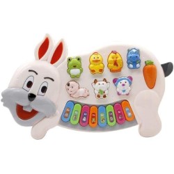 Margoun Musical Piano Rabbit Educational Toy for Toddlers (ALW)