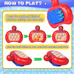 DLLSZS Spider Quick Push Pop Game, Fidget It Toys Pro for Kids Adults, Handheld Game Fast Puzzle Game Machine, Push Bubble Stress Toy Relief Party Favors,Gift for Girls and Boys