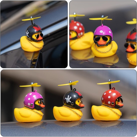 3Pack Mouse Rubber Duck Toy Car Ornaments Yellow Duck Car Dashboard Decoration Funny Mouse Duck Toy Gift Mouse Inspired Duck Car Motorcycle Bicycle Decoration with Propeller Helmet Sunglasses Necklace 3Pack Mouse Rubber Duck Toy Car Ornaments Yellow Duck Car Dashboard Decoration Funny Mouse Duck Toy Gift Mouse Inspired Duck Car Motorcycle Bicycle Decoration with Propeller Helmet Sunglasses Necklace