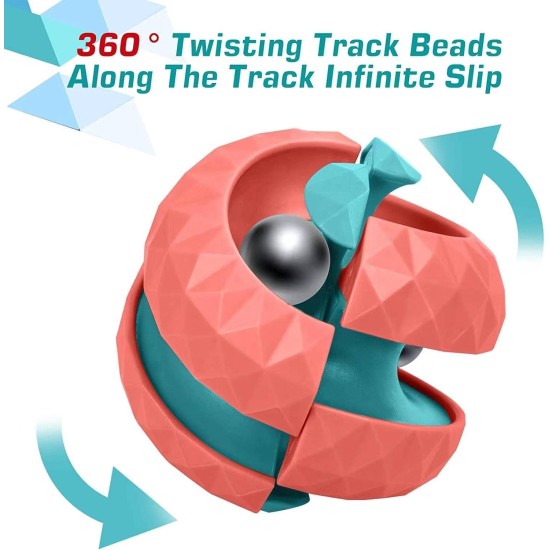 FASHION MANIA Orbit Ball Toy, Fidget Cube Puzzle Ball Spinning Toy, Track Infinite Flip Change Puzzle Games Novelty Creative Stress Relieve Toys for Kids Children Adults (Pink) FASHION MANIA Orbit Ball Toy, Fidget Cube Puzzle Ball Spinning Toy, Track Infinite Flip Change Puzzle Games Novelty Creative Stress Relieve Toys for Kids Children Adults (Pink)
