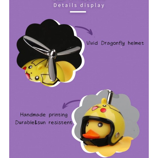 FASHION MANIA Toy Car Ornaments Yellow Duck Car Dashboard Decorations Squeeze Duck Bicycle Horns with Propeller Helmet Shark Design FASHION MANIA Toy Car Ornaments Yellow Duck Car Dashboard Decorations Squeeze Duck Bicycle Horns with Propeller Helmet Shark Design