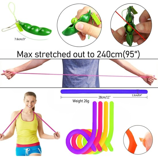 ZCOINS Fidget Toy Pack Infinity Cube Flippy Chain Peapod Marble Mesh Fidget Stretchy Band ZCOINS Fidget Toy Pack Infinity Cube Flippy Chain Peapod Marble Mesh Fidget Stretchy Band