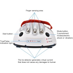 ZJchao Electric Shock Detector, Game Panic Tester Adjustable Electric Shock Adult Polygraph Lies Detector True Liars Game Polygraph Test, Electric Shock Polygraph Micro Electric