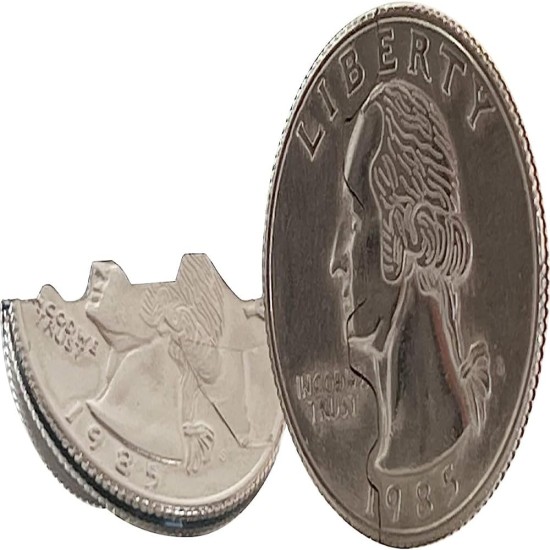 fashion mania Hinged Bite and Folding Quarter Coin, Magic Trick Cool Quarter for Pranks, Tricks and More fashion mania Hinged Bite and Folding Quarter Coin, Magic Trick Cool Quarter for Pranks, Tricks and More