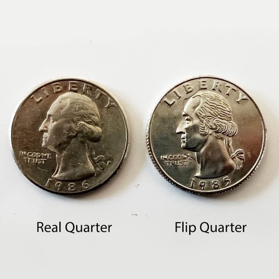fashion mania Hinged Bite and Folding Quarter Coin, Magic Trick Cool Quarter for Pranks, Tricks and More fashion mania Hinged Bite and Folding Quarter Coin, Magic Trick Cool Quarter for Pranks, Tricks and More
