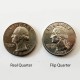 fashion mania Hinged Bite and Folding Quarter Coin, Magic Trick Cool Quarter for Pranks, Tricks and More