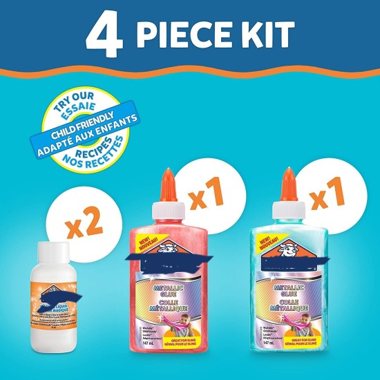 Eelmmmer's Slime Supplies Include Eelmmmer's Metallic Glue, Elmer's Magical Liquid Slime Activator, 4 Piece Kit Eelmmmer's Slime Supplies Include Eelmmmer's Metallic Glue, Elmer's Magical Liquid Slime Activator, 4 Piece Kit