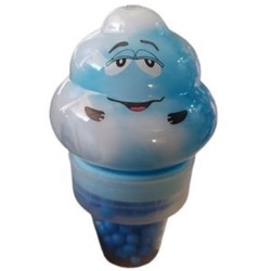 Sky Clear Slime Bucket, Super Soft, Fluffy Slime (Blue/White)
