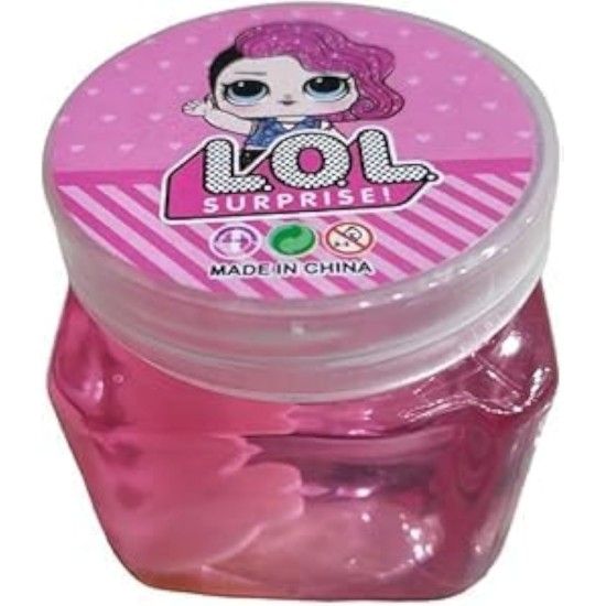 Slime Crystal Mud in a Plastic Jar Doll Style (Pink)